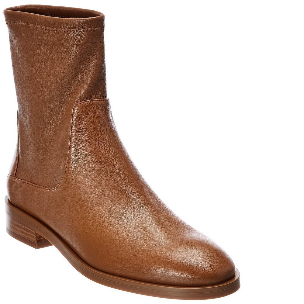 Stuart Weitzman Kye Leather Sock Bootie